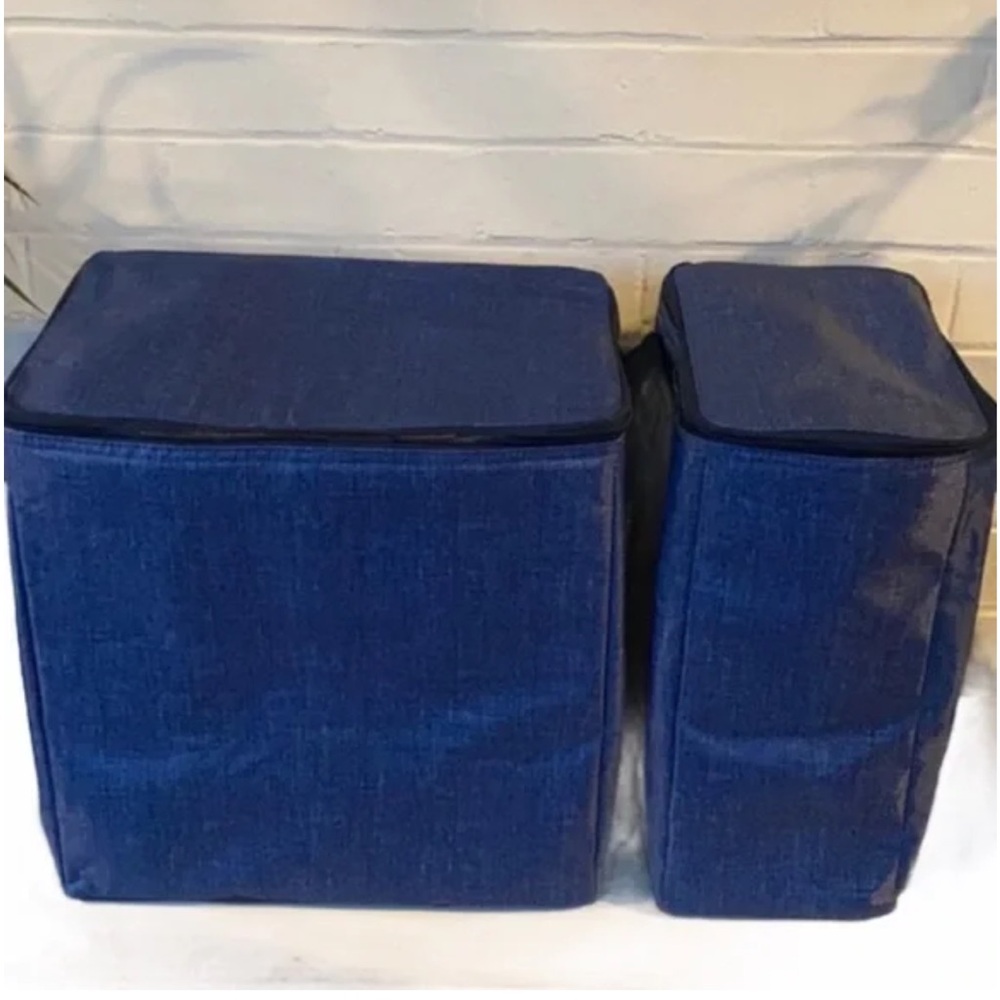 NEW!! Thirty One Double Chill Thermal Set - Navy Crosshatch 🔵